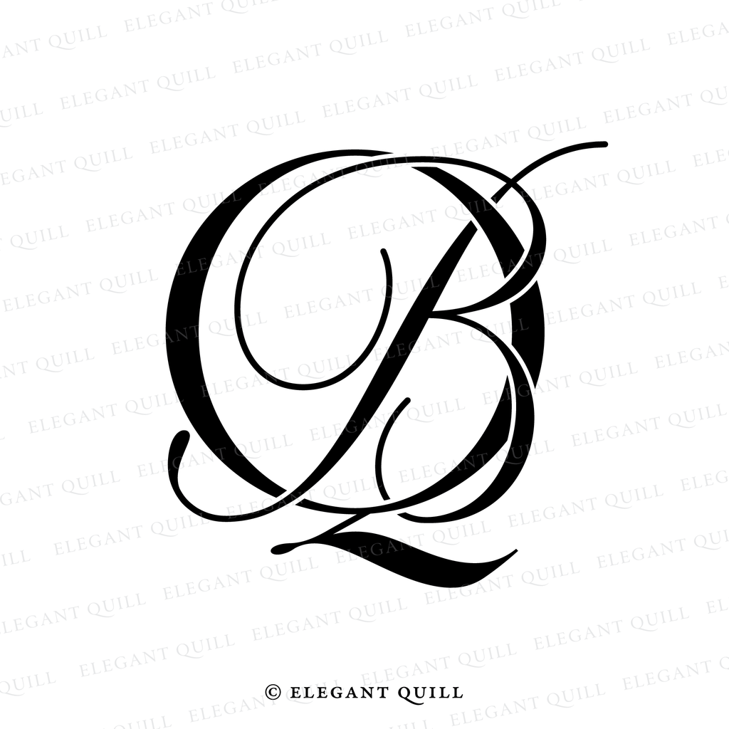 two letter logo BQ initials