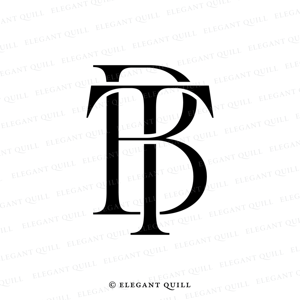 two letter logo, BT initials