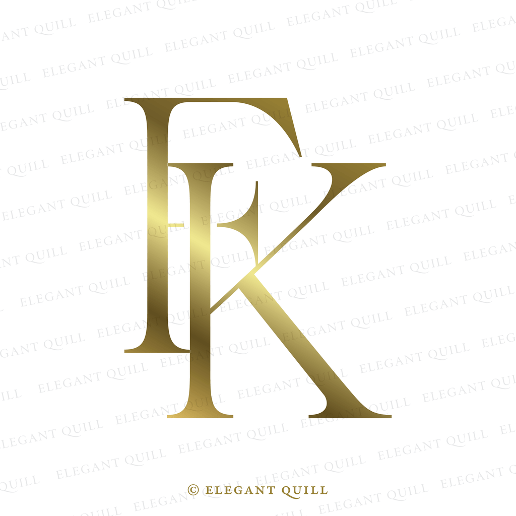 two letter logo, FK initials