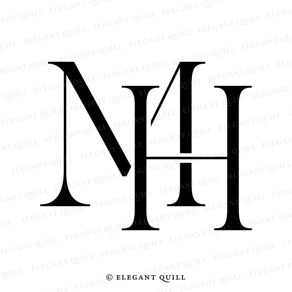 two letter logo, HM initials