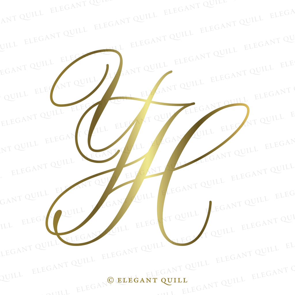 two letter logo, HY initials