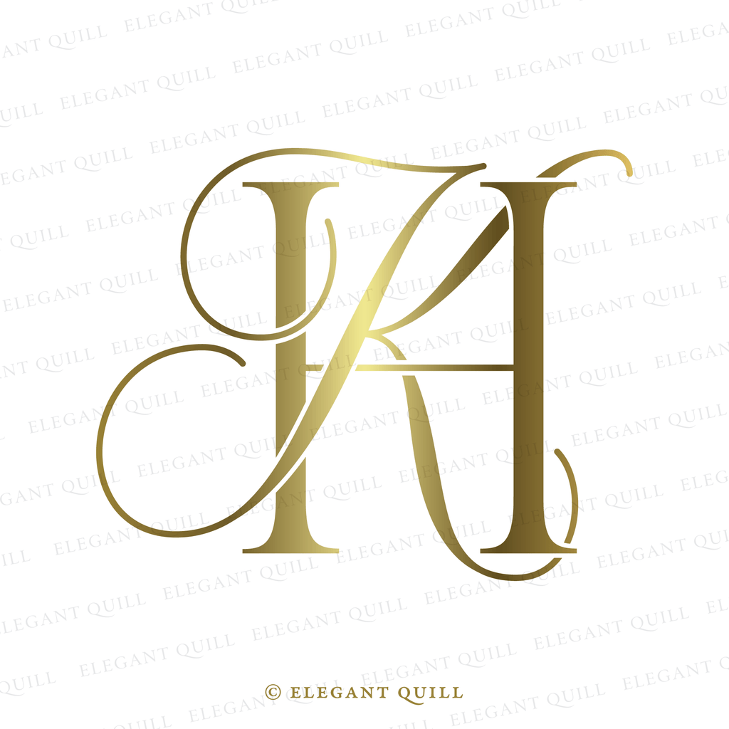 two letter logo, KH initials