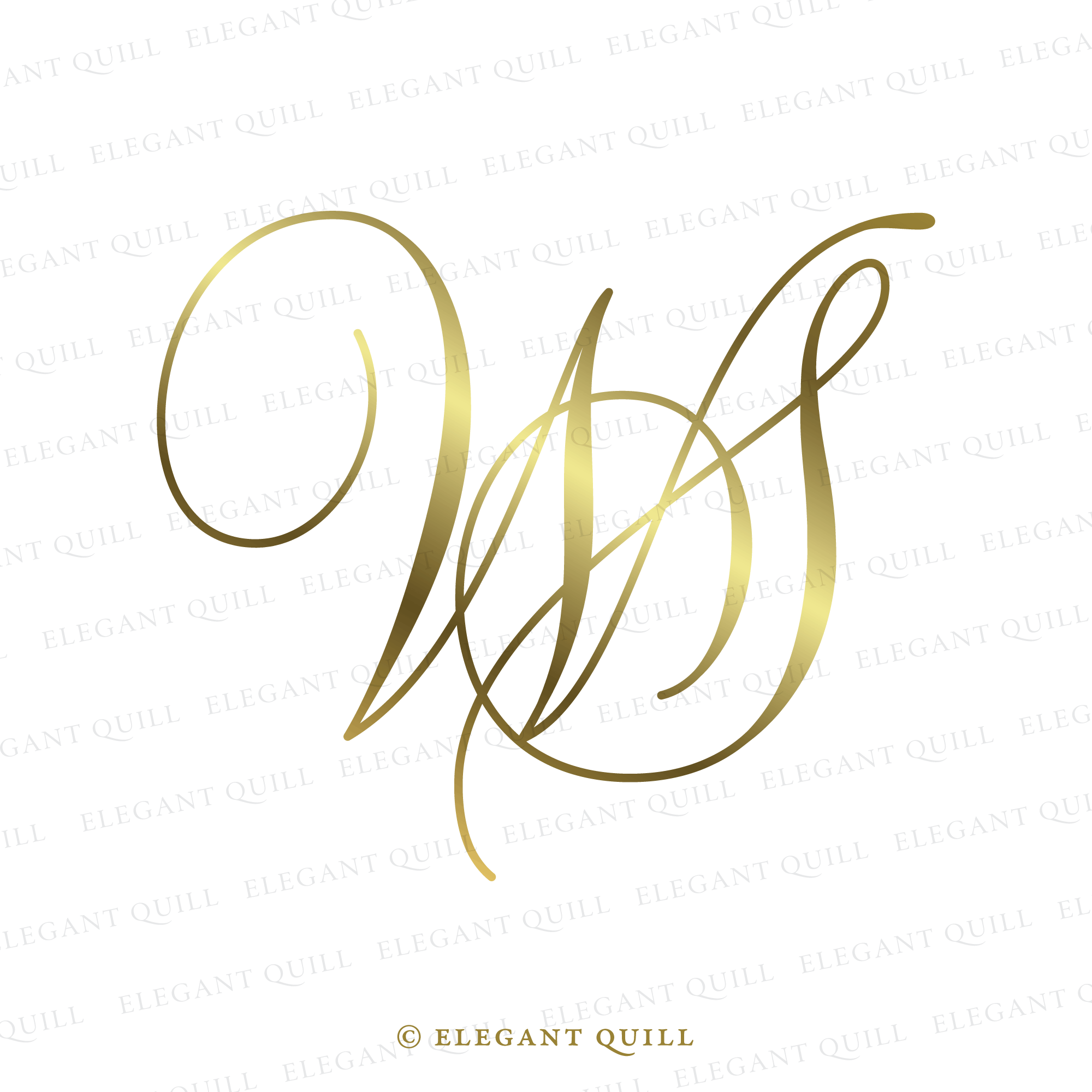 Sw Intials Two Letter Logo, SW Initials – Elegant Quill