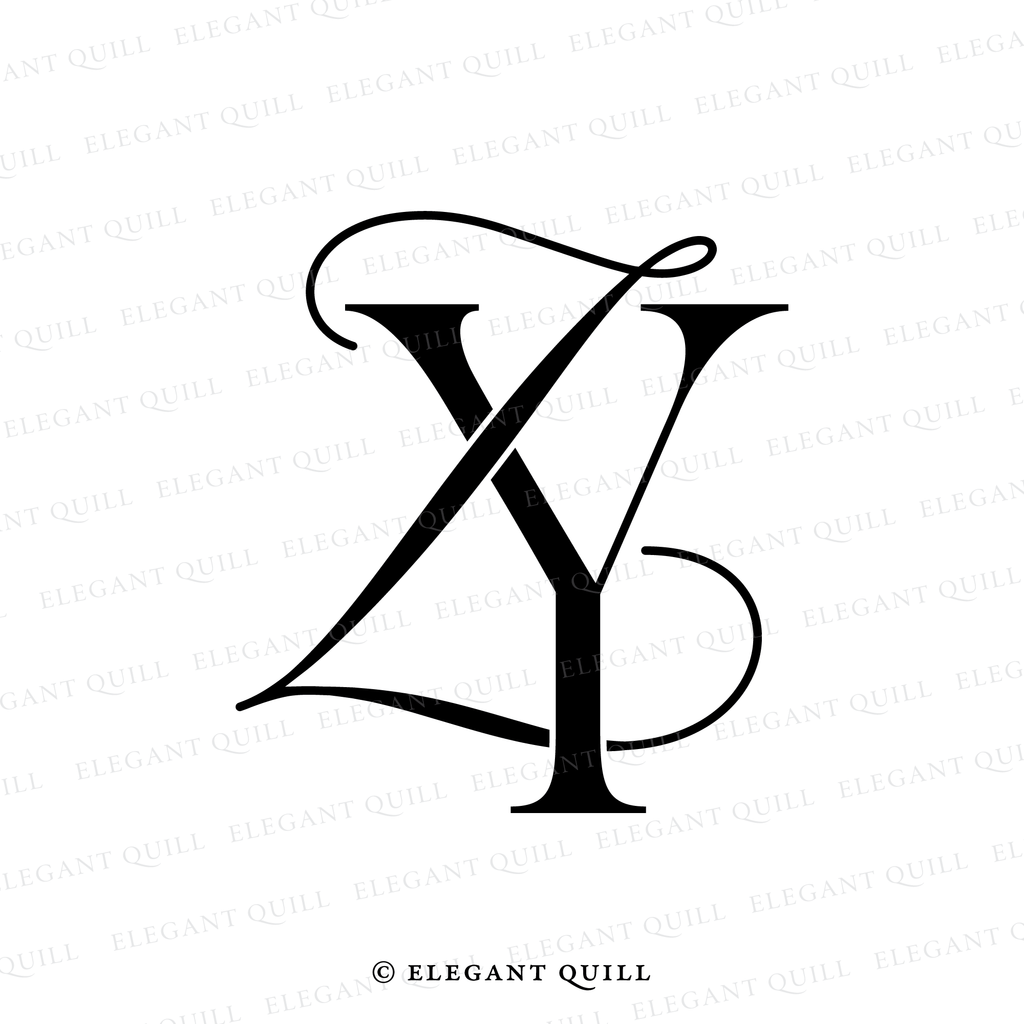 two letter logo, ZY initials