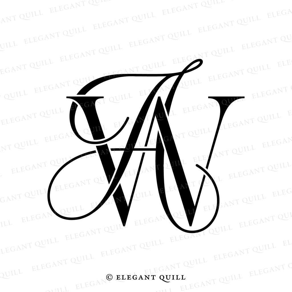 wedding dance floor monogram, AW initials