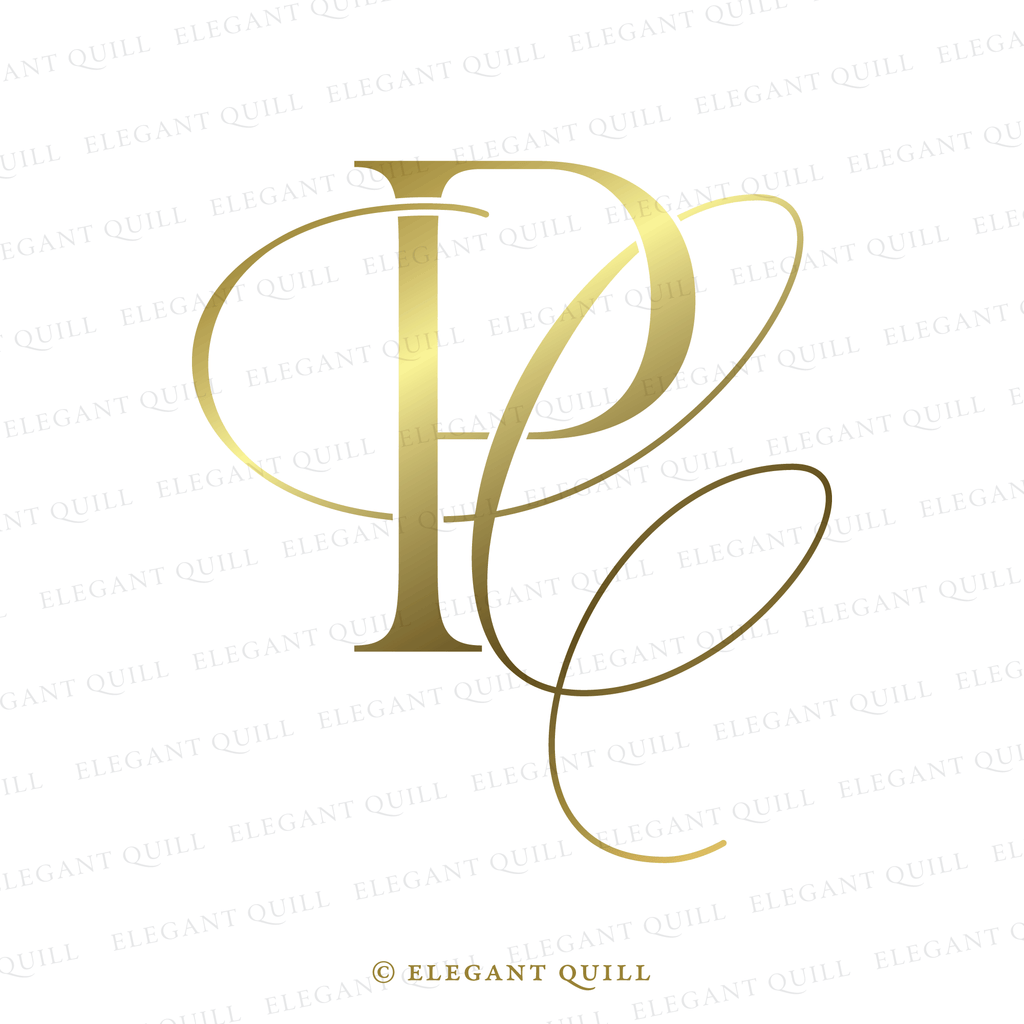 wedding dance floor monogram, CP logo gold