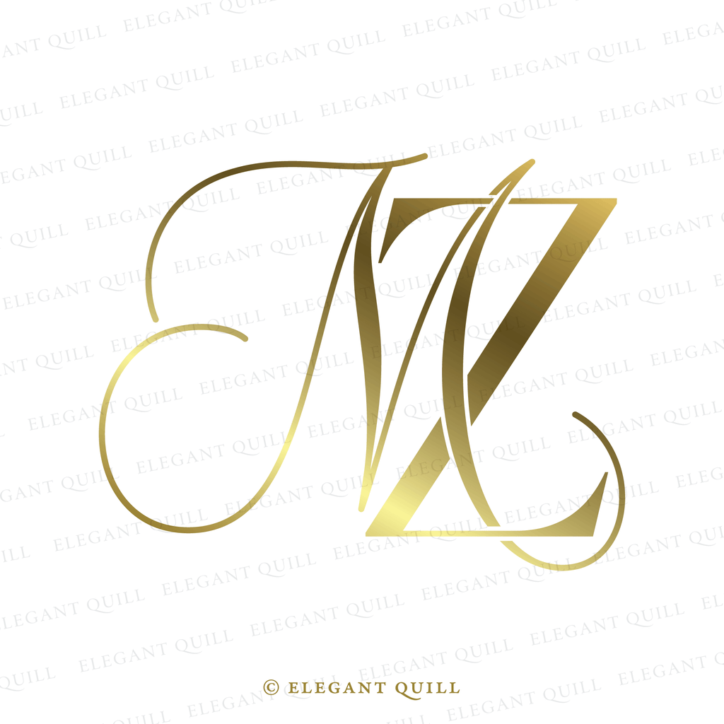 wedding dance floor monogram, MZ initials
