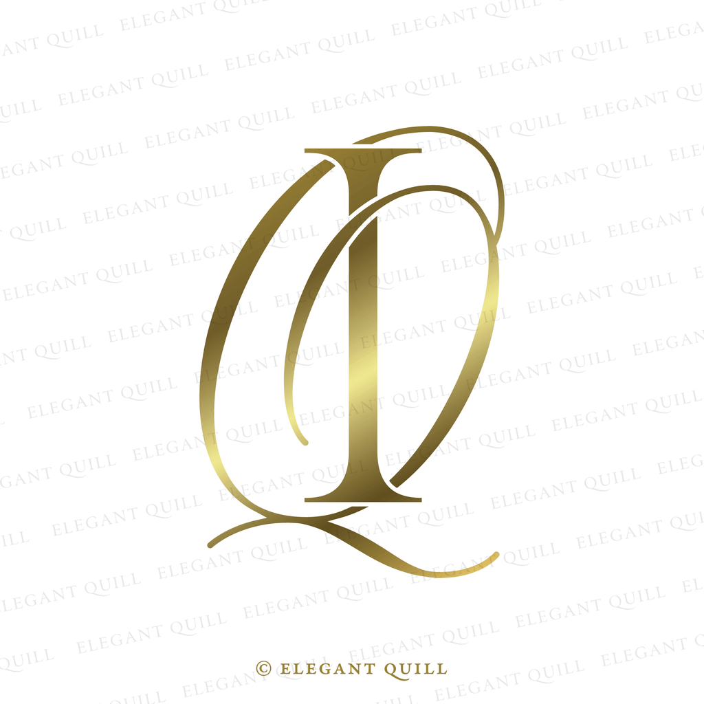 wedding dance floor monogram, QI initials
