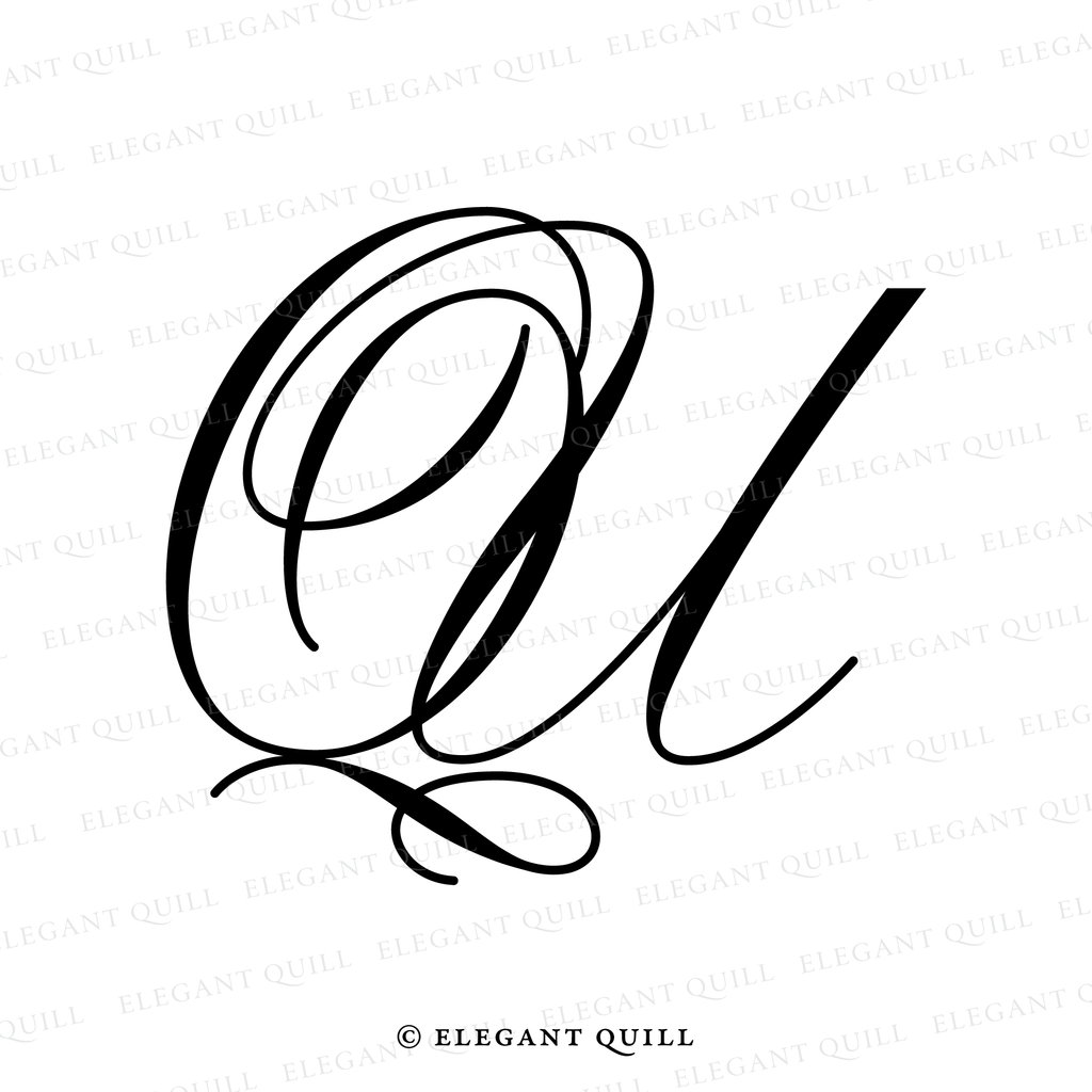 wedding dance floor monogram, QU initials