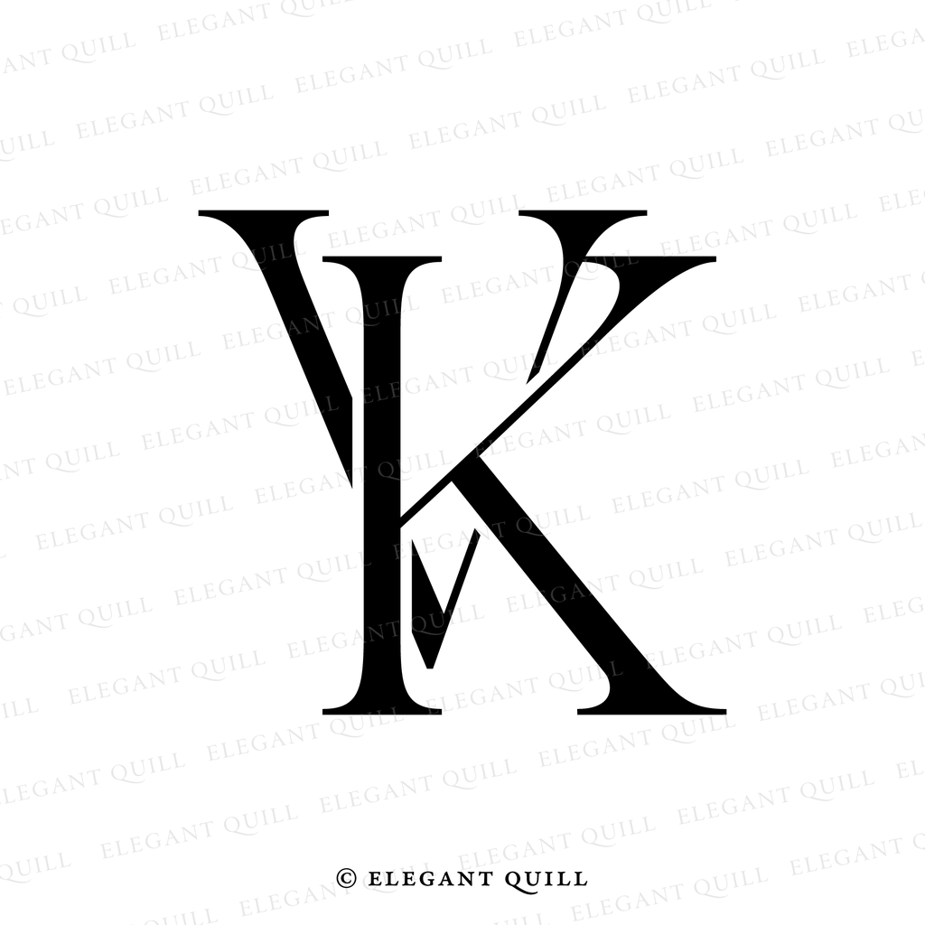wedding gobo, KV initials