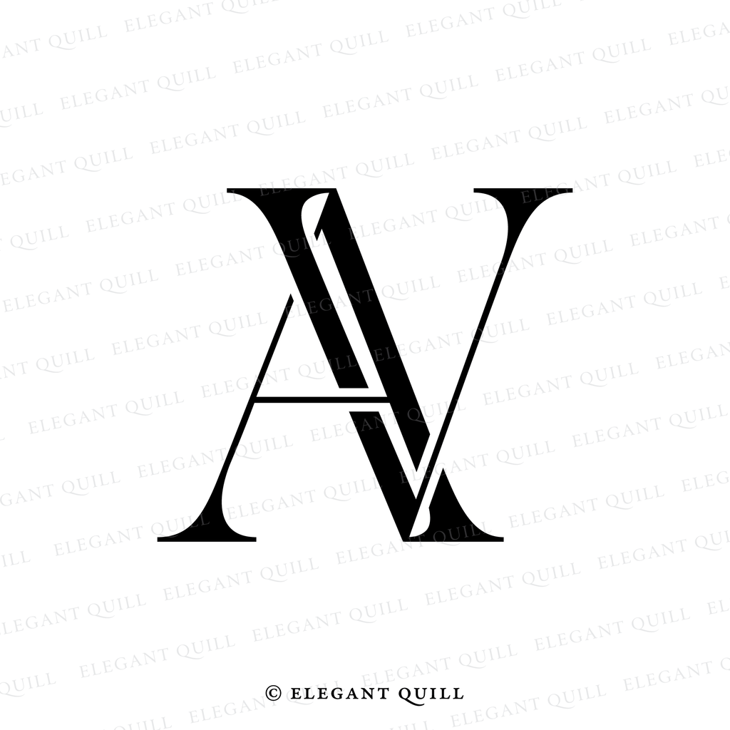 wedding gobo design, AV initials