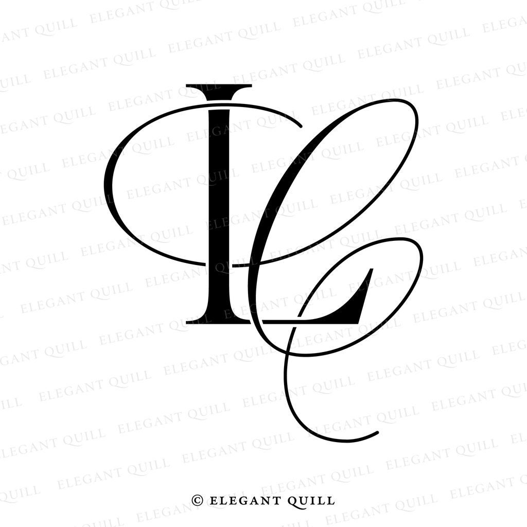 wedding gobo design, CL initials