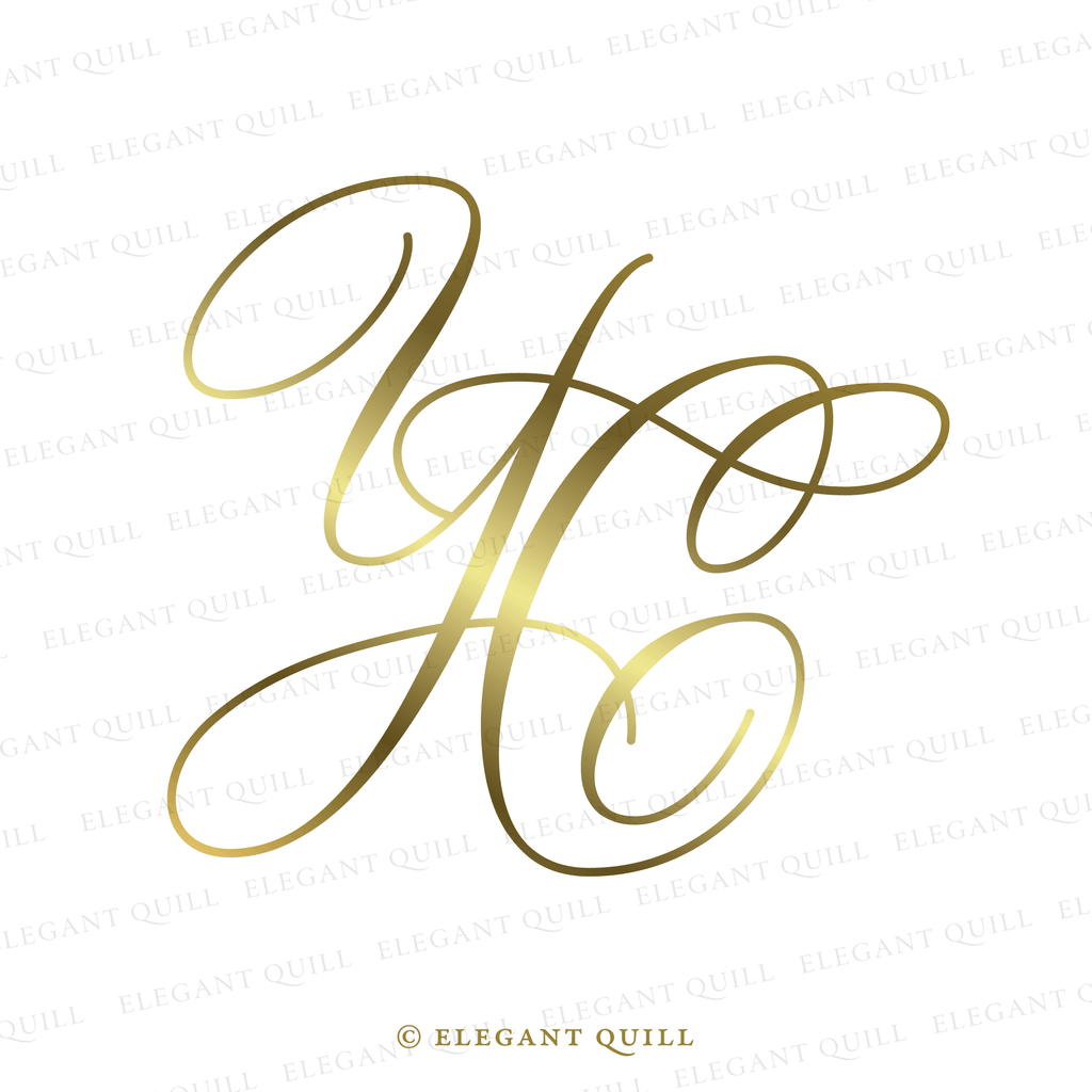 wedding gobo design, CY initials