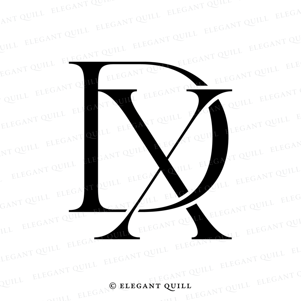 wedding gobo design, DX initials