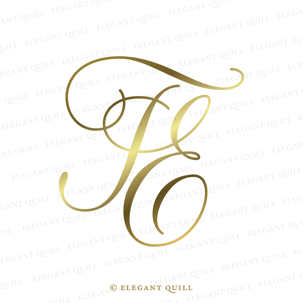 wedding gobo design, ET initials