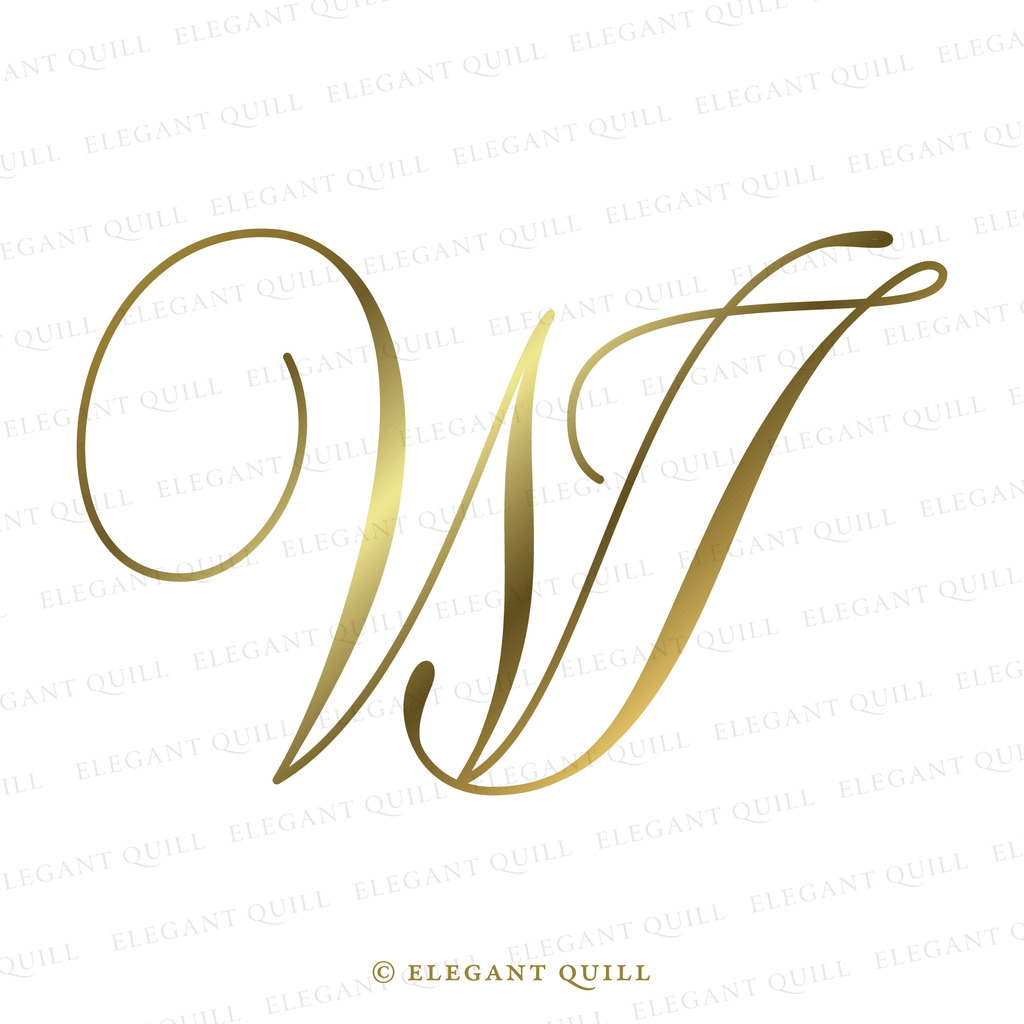 wedding gobo design, IW initials