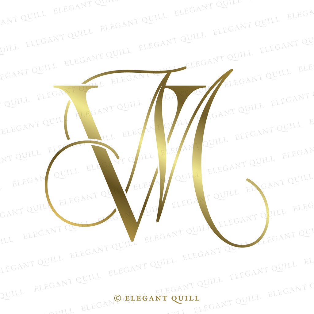 wedding gobo design, MV initials