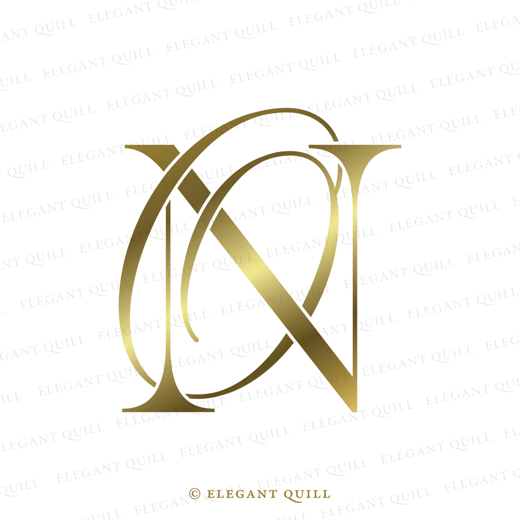 wedding gobo design, ON initials