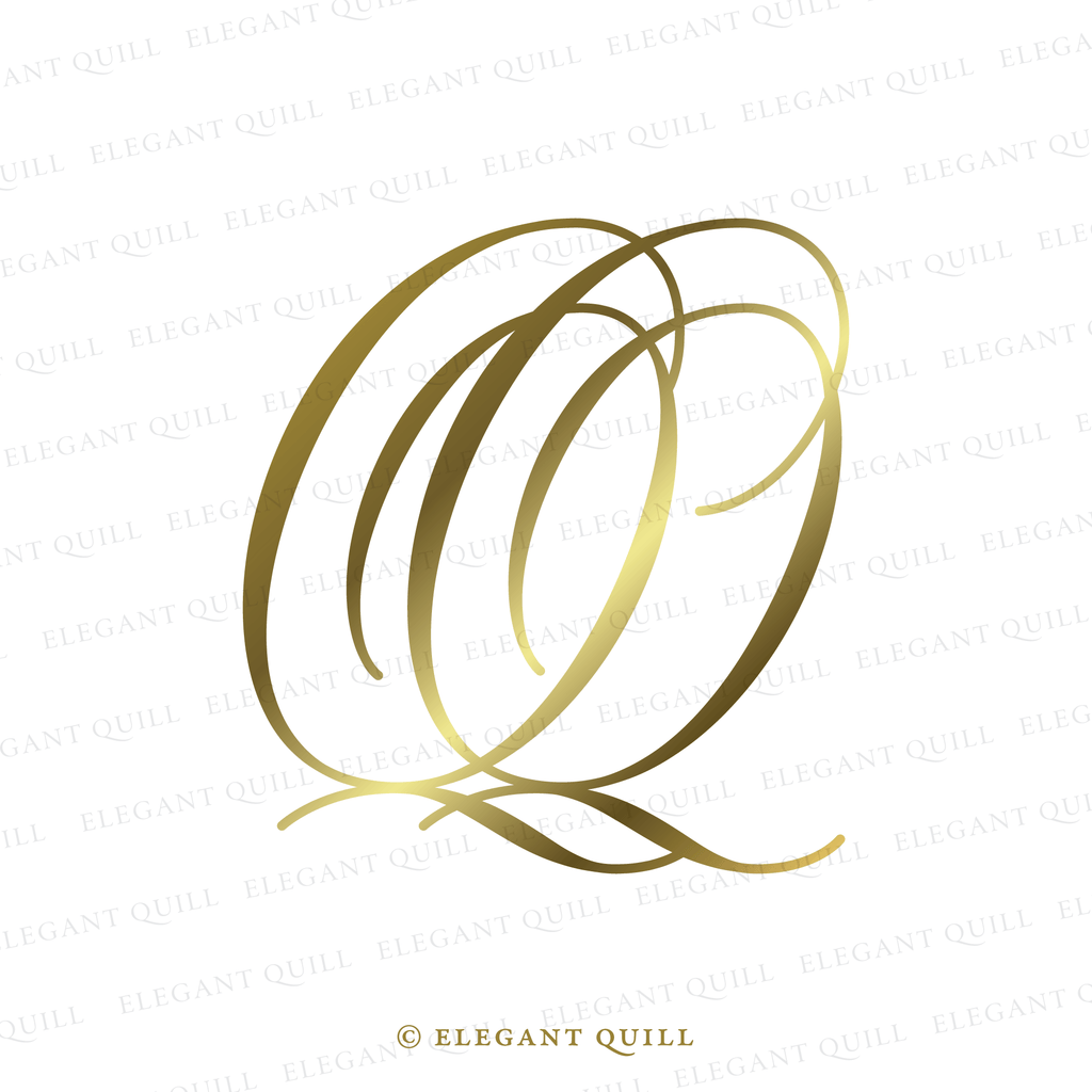 wedding gobo design, QQ initials