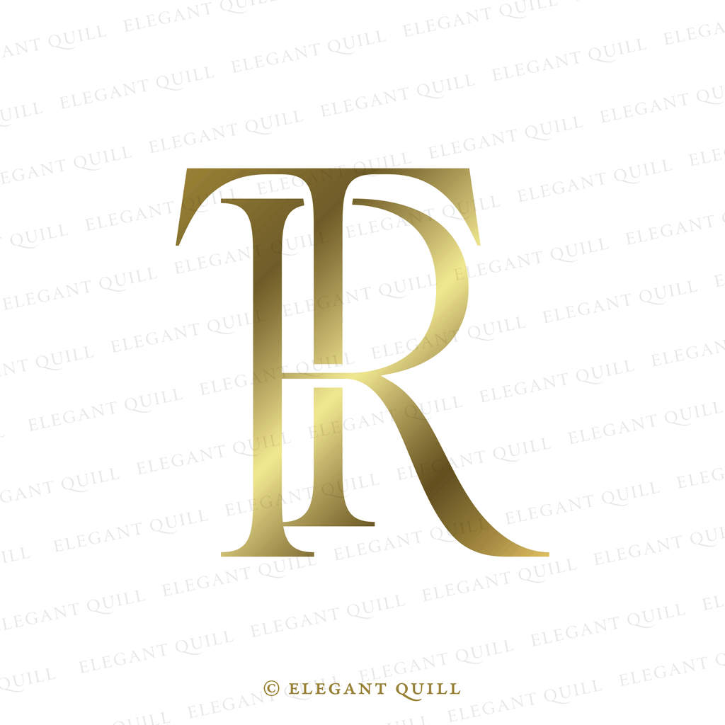 wedding gobo design, RT initials