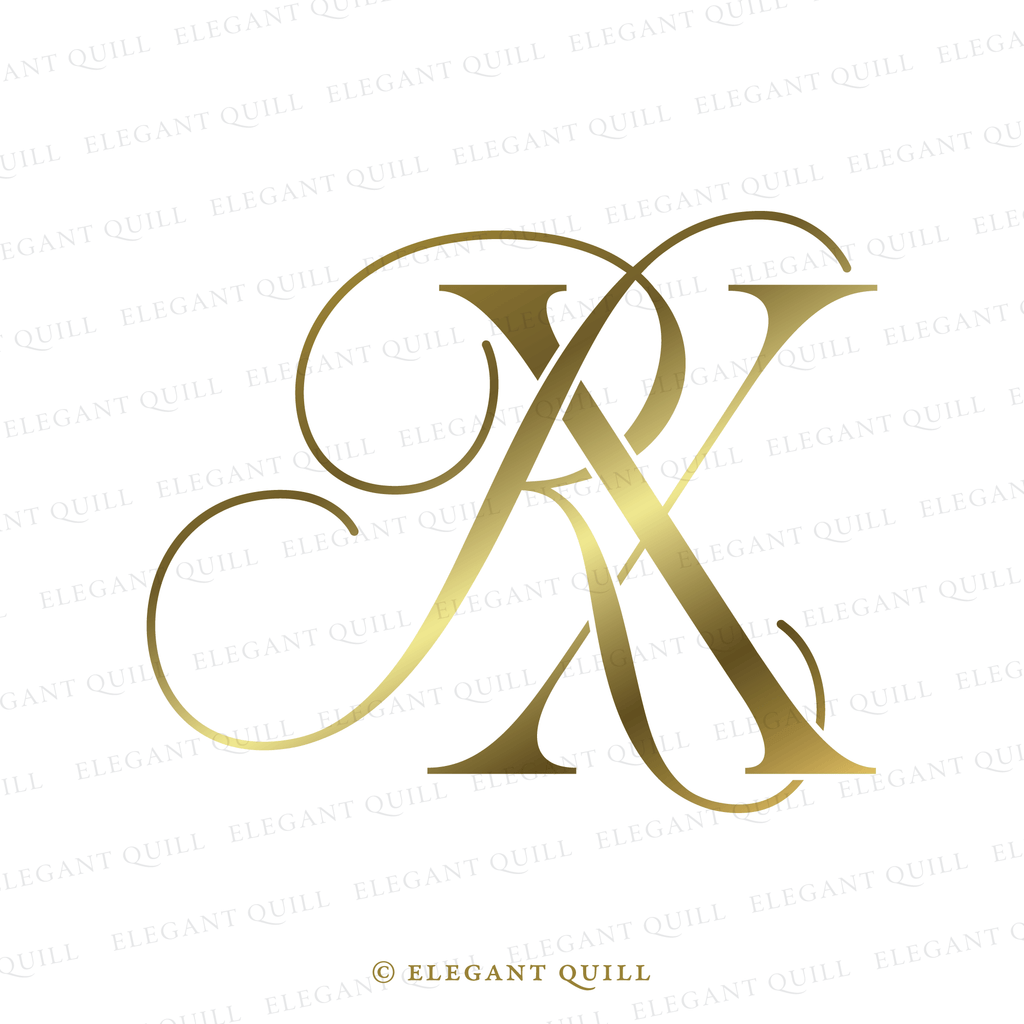 wedding gobo design, RX initials