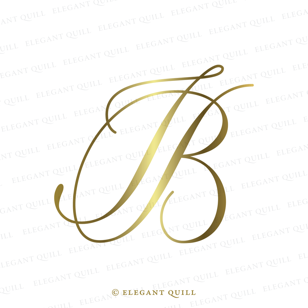 wedding gobo monogram, BI initials