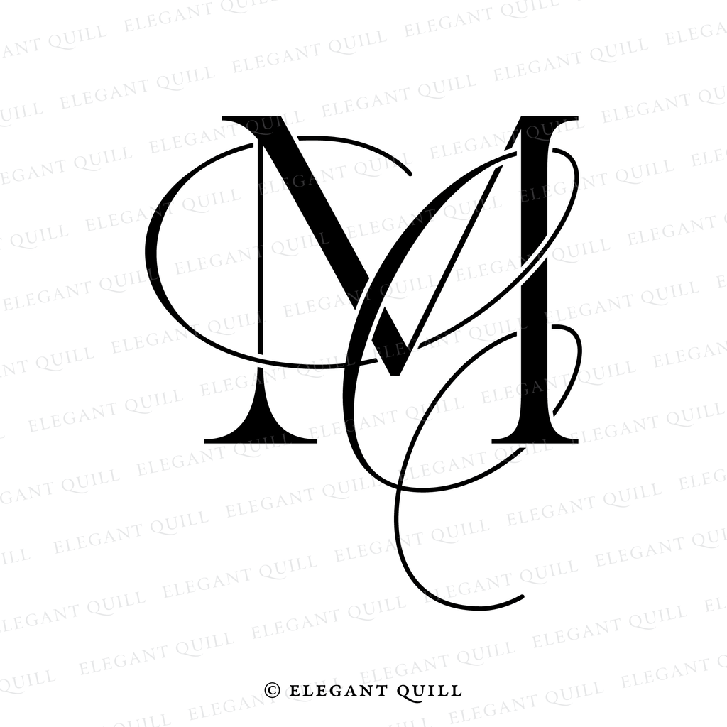 wedding gobo monogram, CM initials