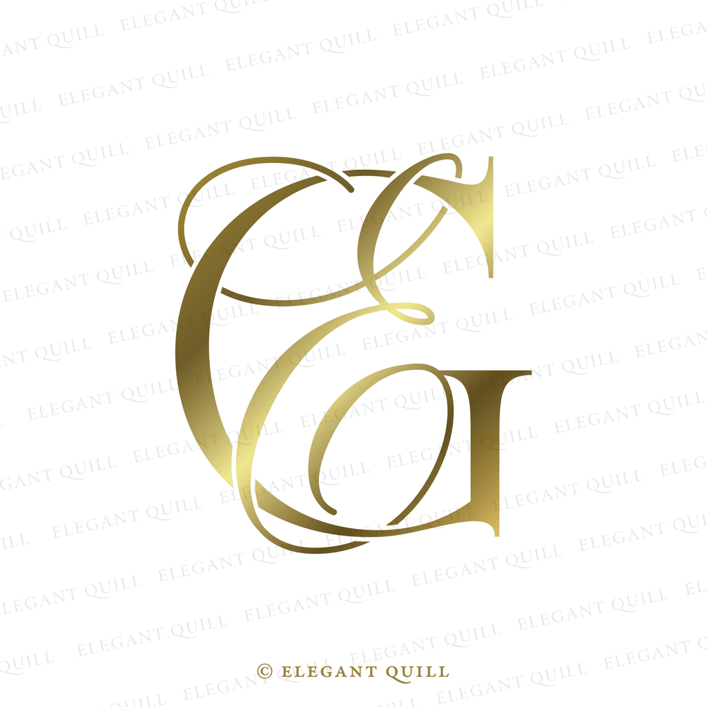 wedding gobo monogram, EG initials