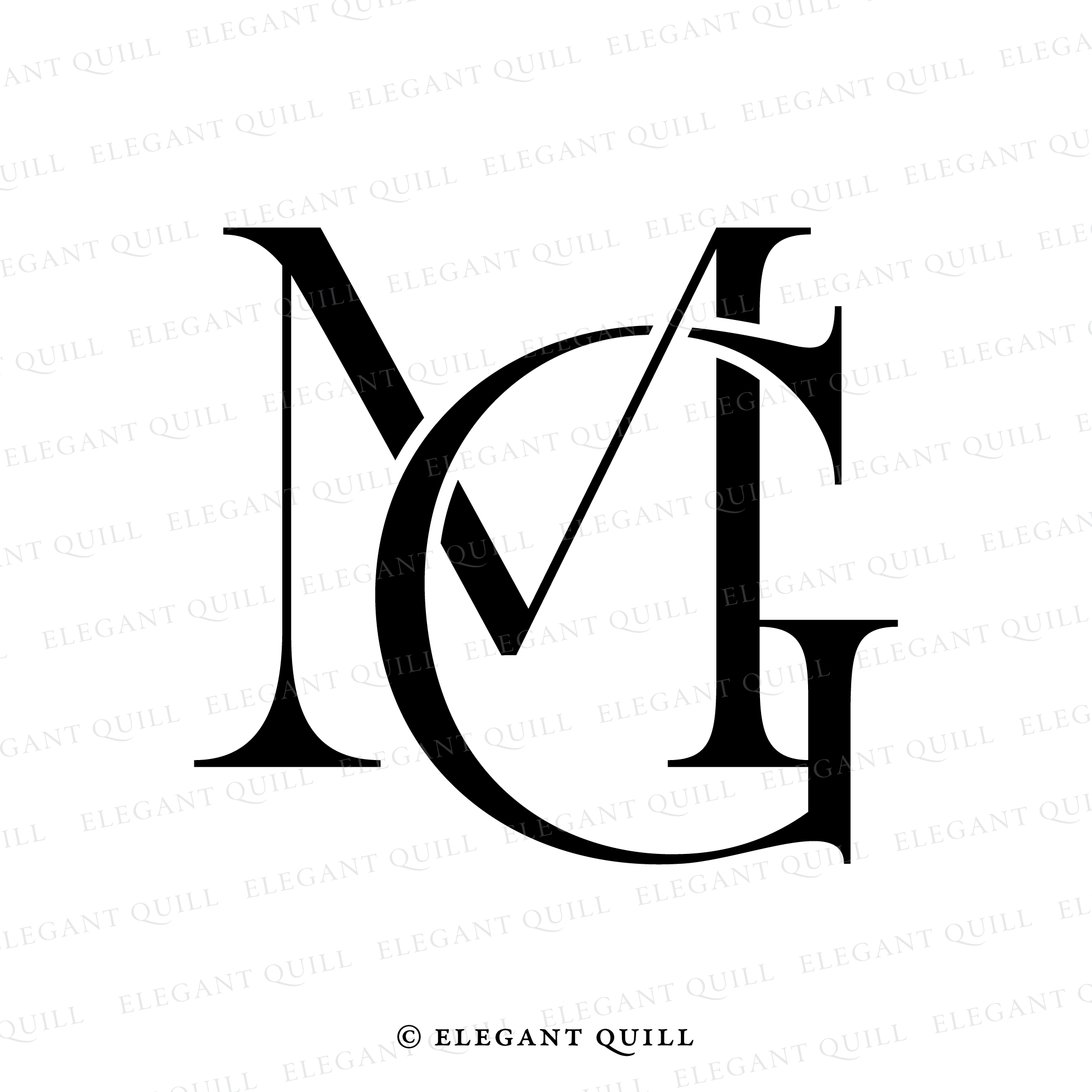 Gm initials letter wedding monogram logos Vector Image