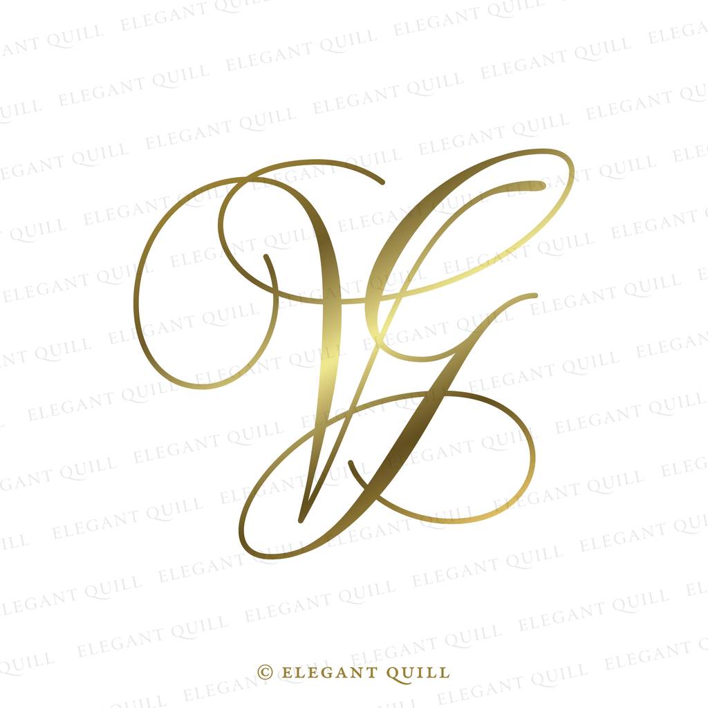 wedding gobo monogram, GV initials