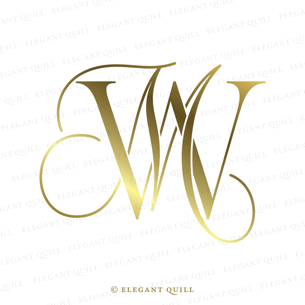 wedding gobo monogram, MW initials