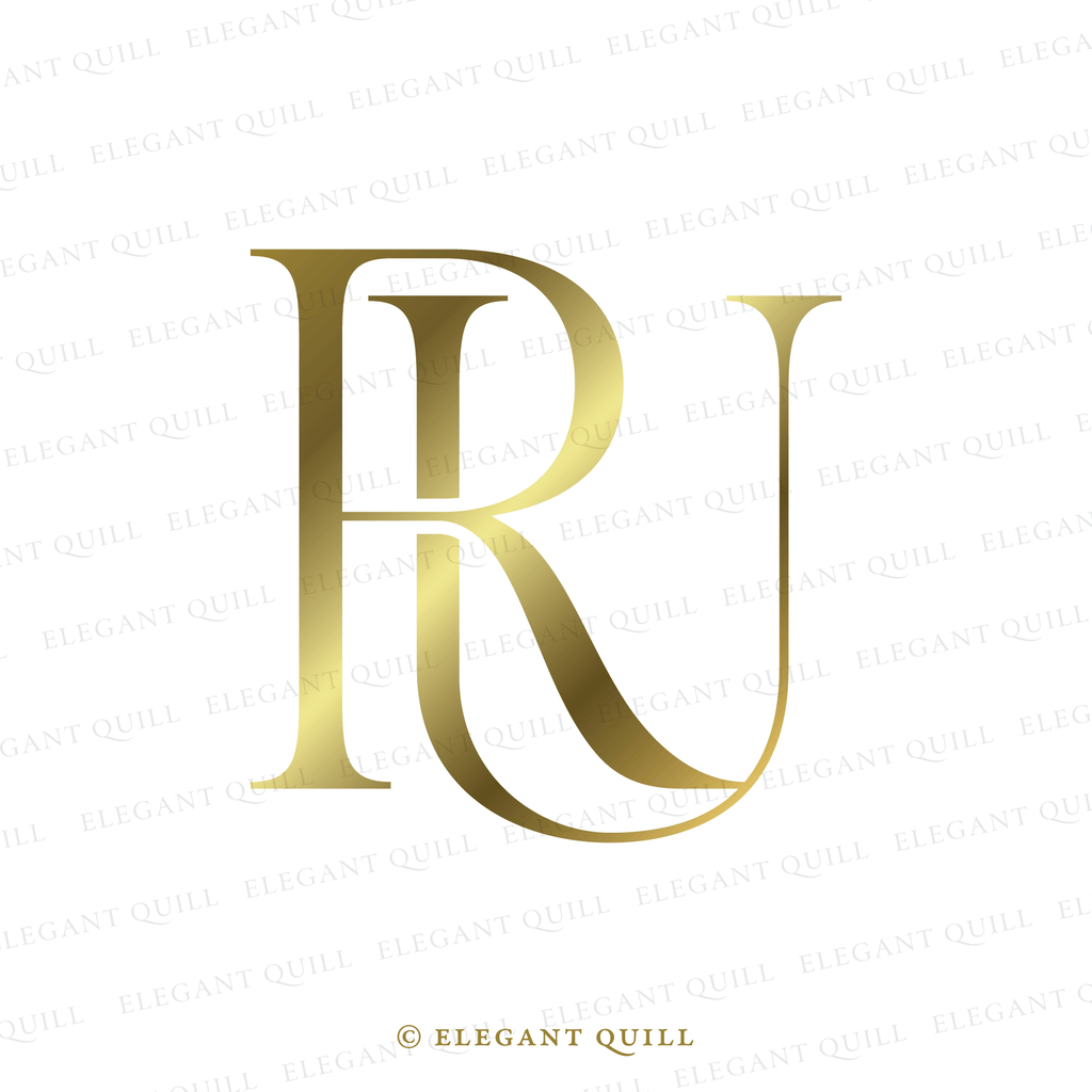 wedding gobo monogram, RU initials