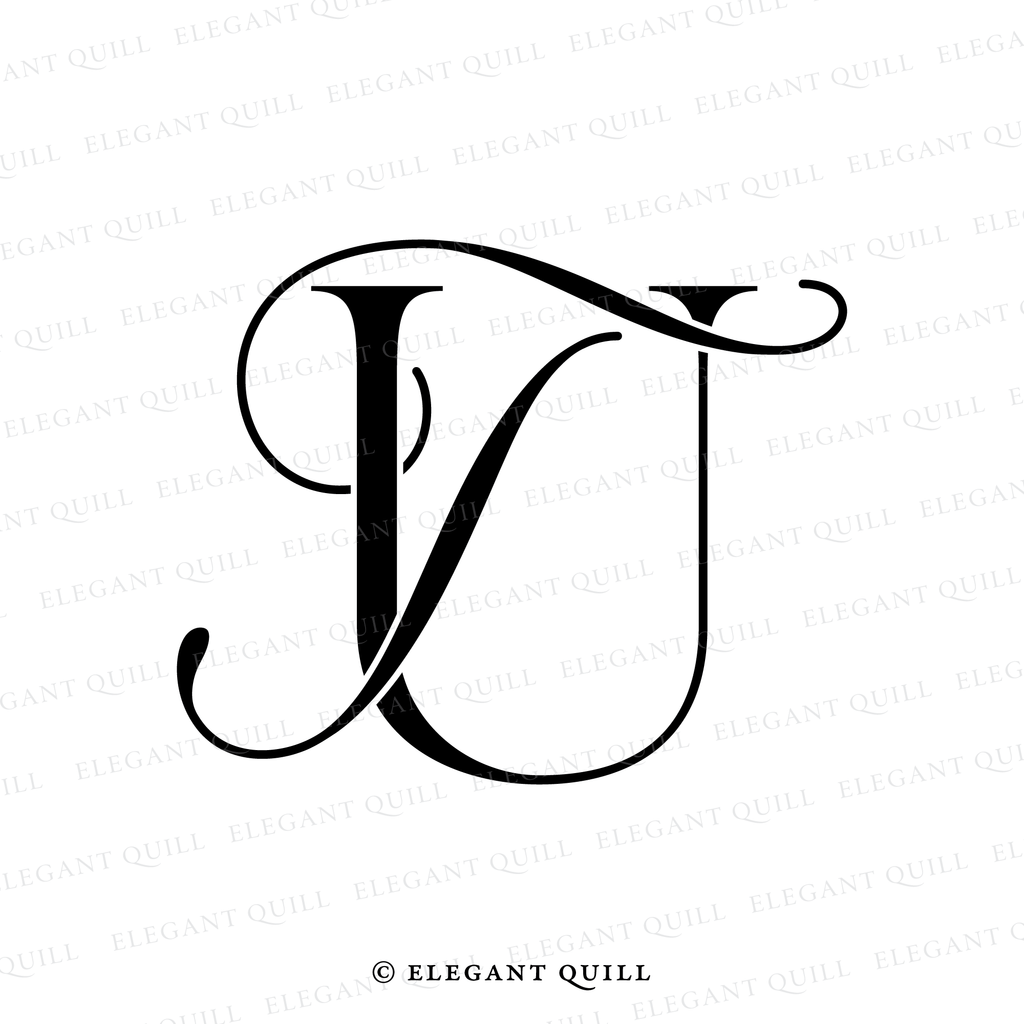 wedding gobo monogram, TU initials