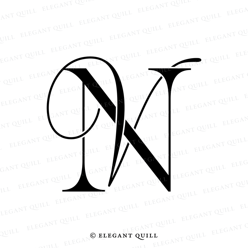 wedding gobo monogram, VN initials