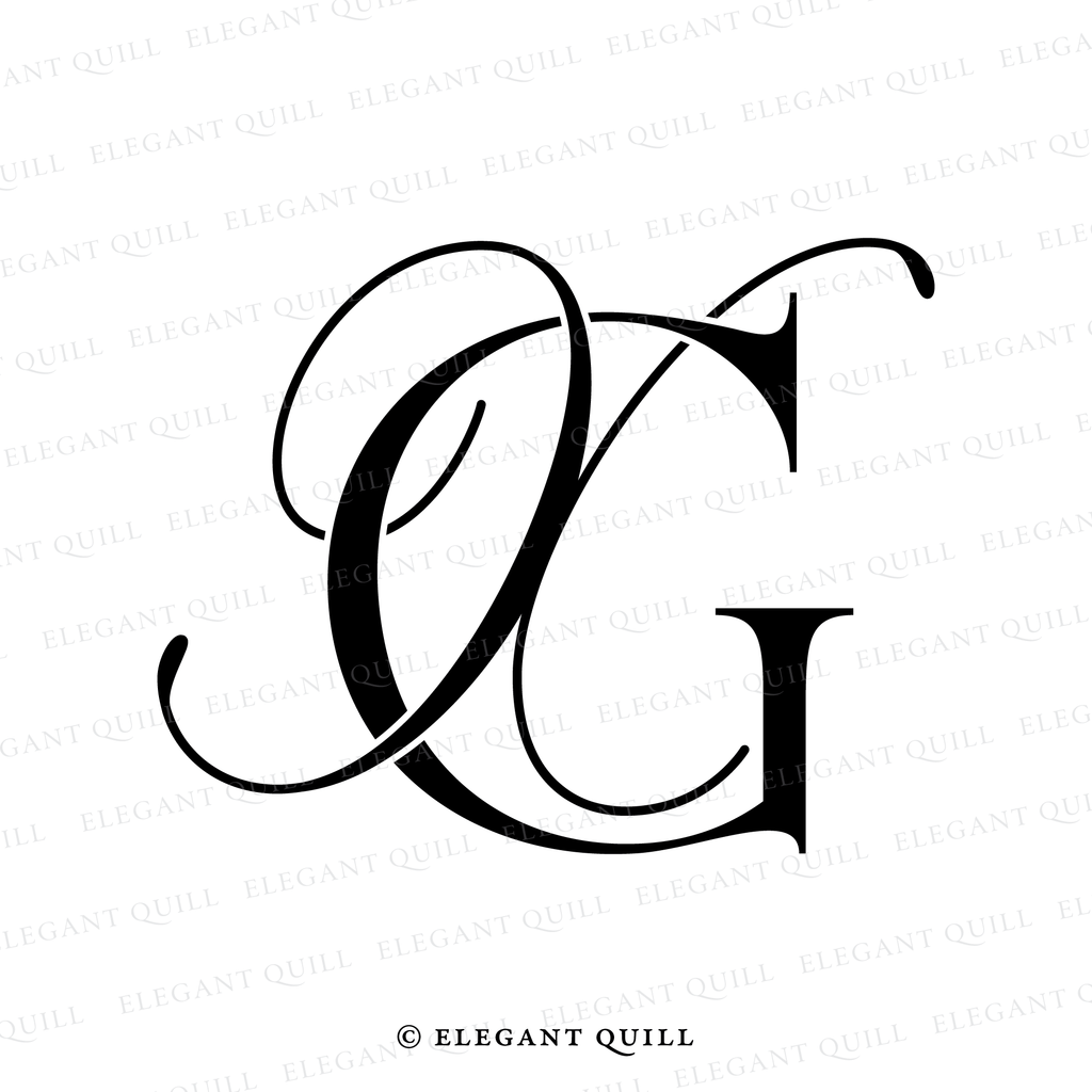 wedding gobo monogram, XG initials