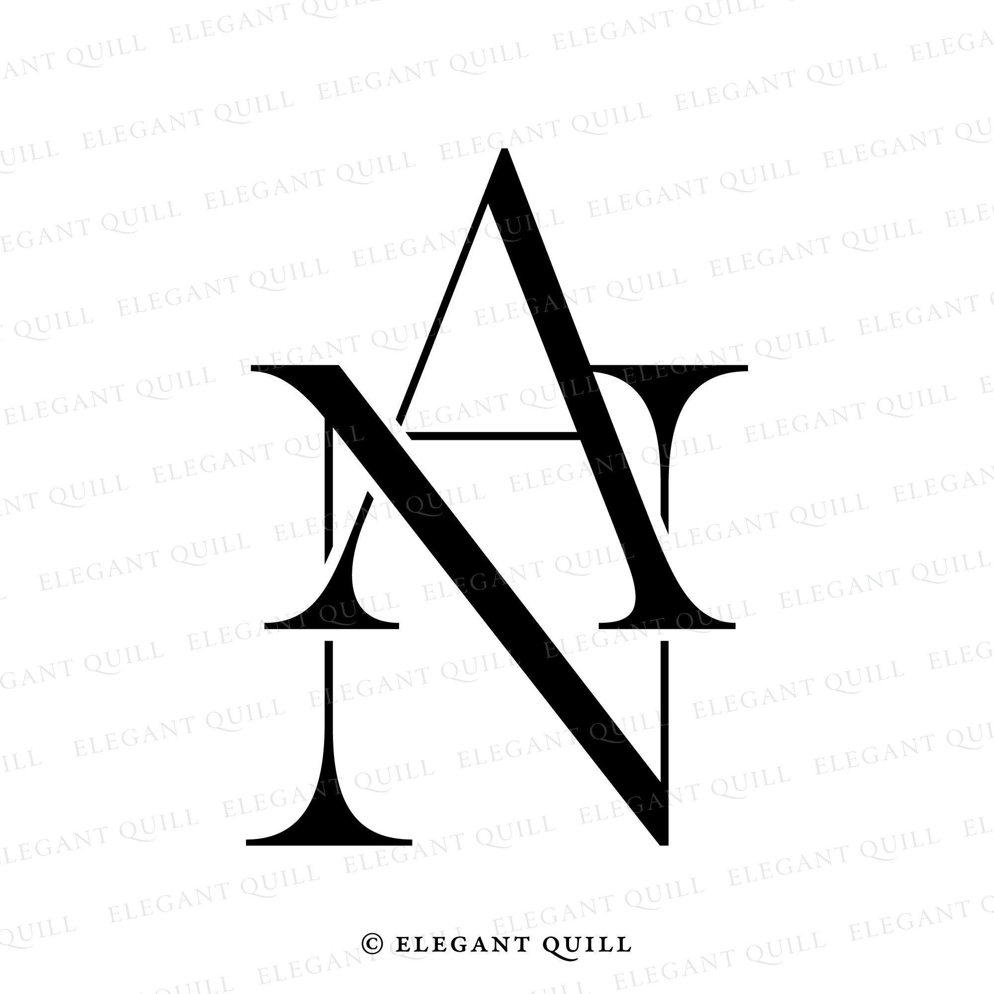 Wedding Initials, AN Logo