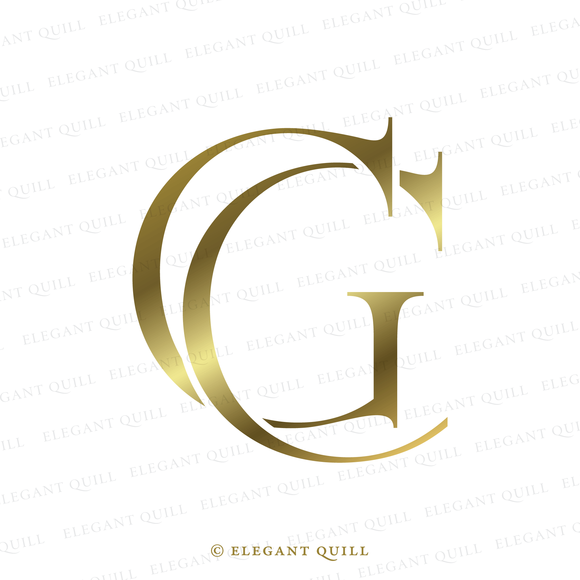 Wedding Initials, CG Logo – Elegant Quill1