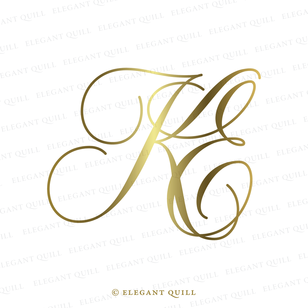 wedding initials, EK logo