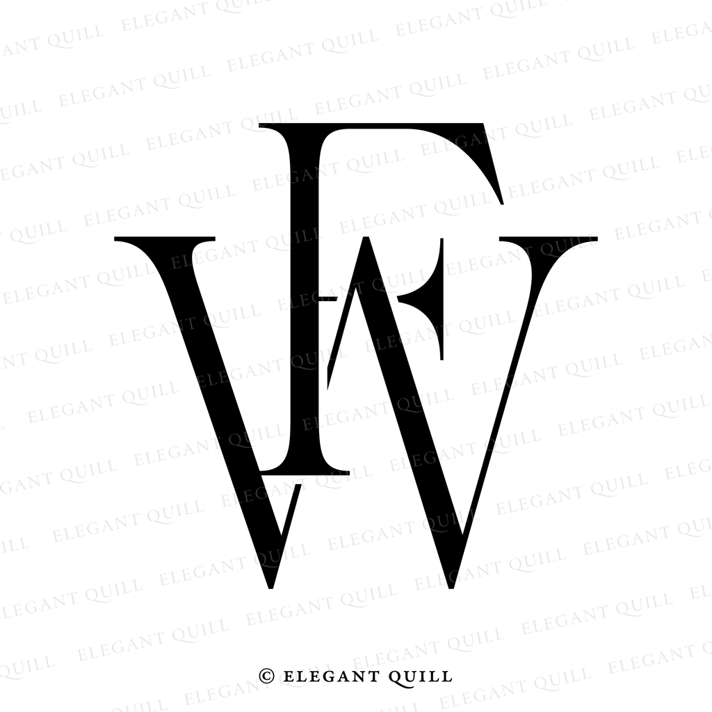 wedding initials, FW logo