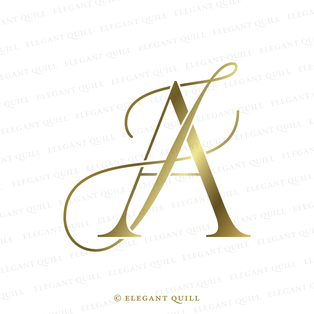 wedding initials, JA logo