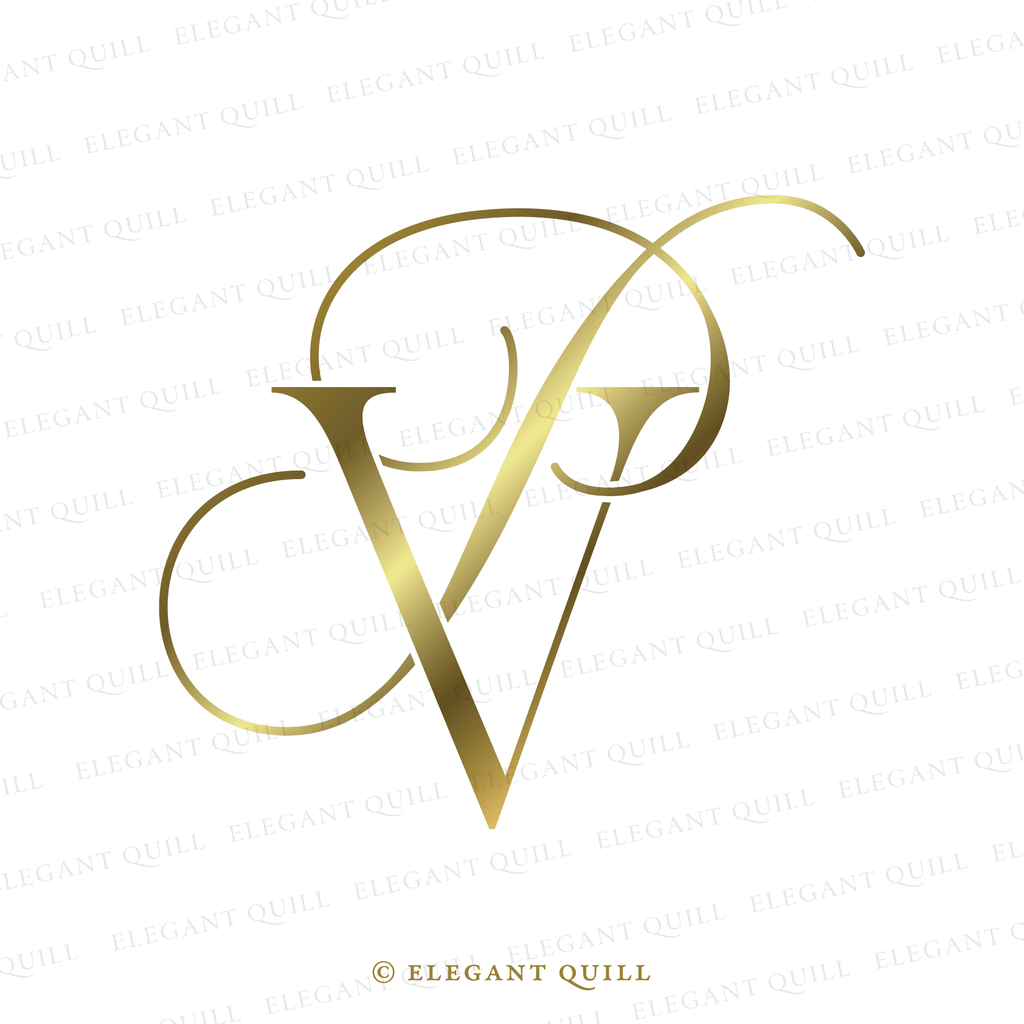 wedding initials, PV logo