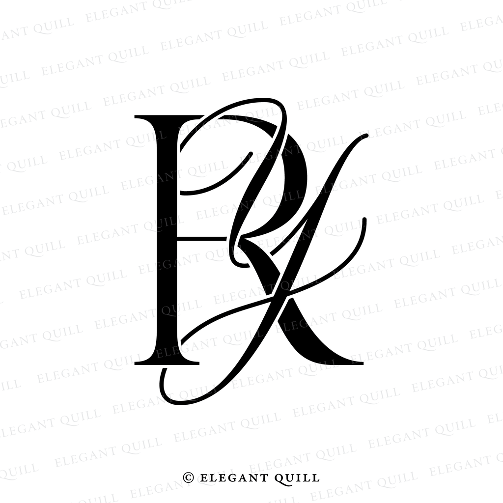 Wedding Initials, YR Logo – Elegant Quill