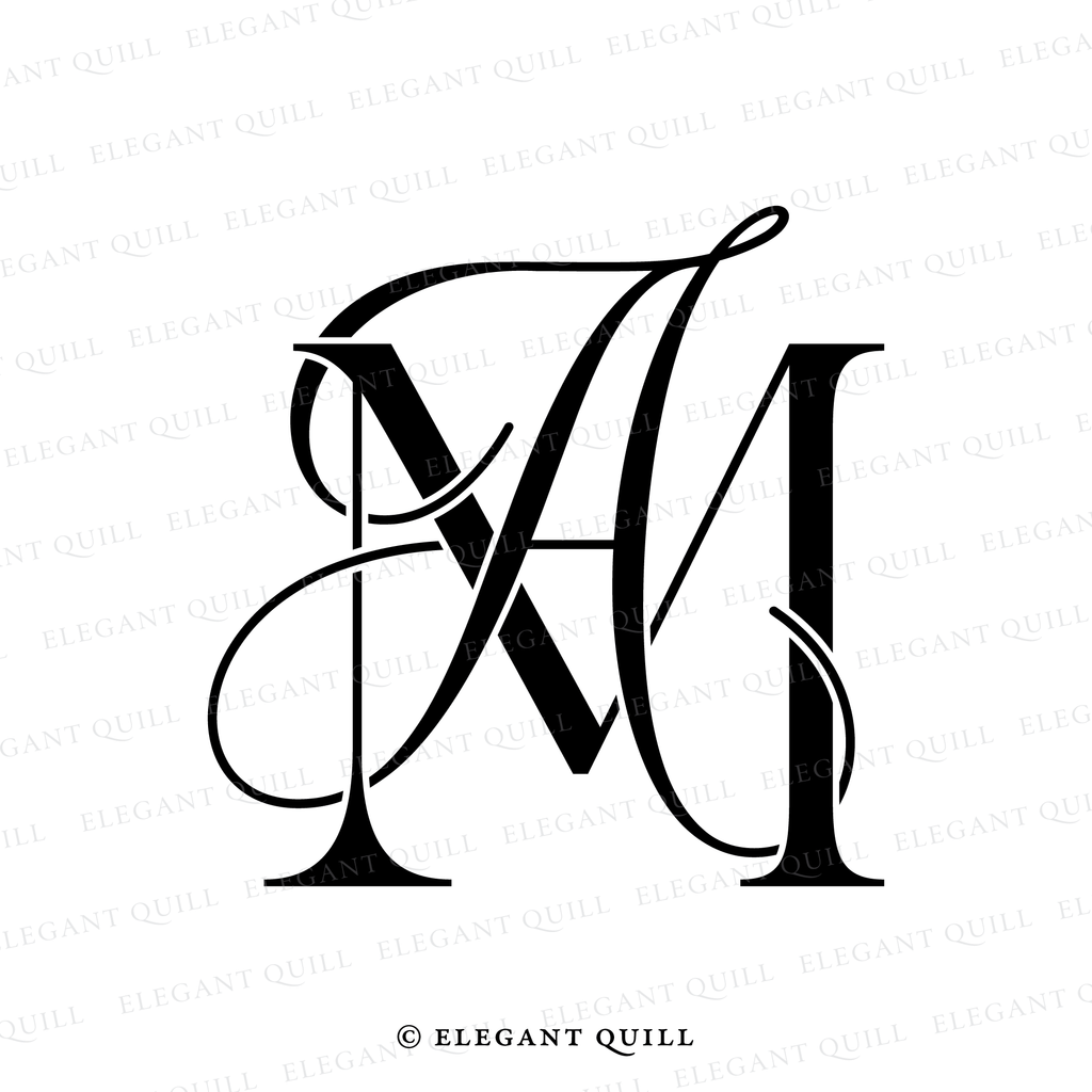 wedding initials logo AM