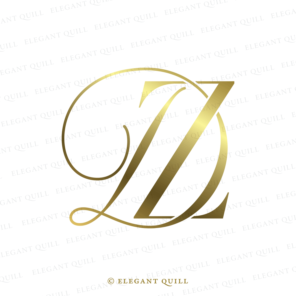 wedding initials logo, DZ