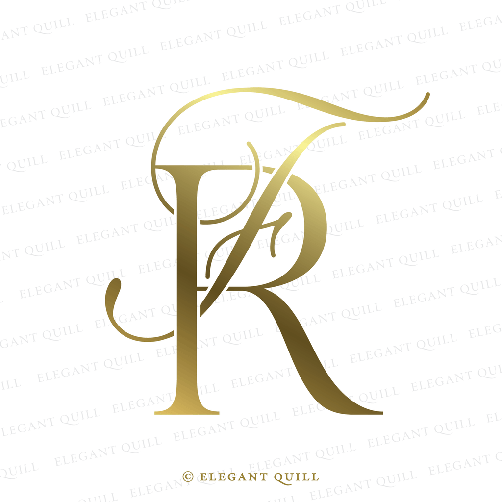 R Letter Monograms โ Elegant Quill