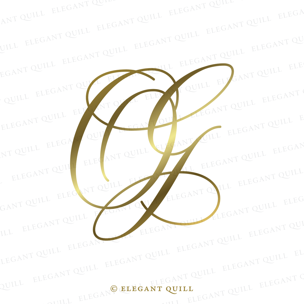 wedding initials logo, GO