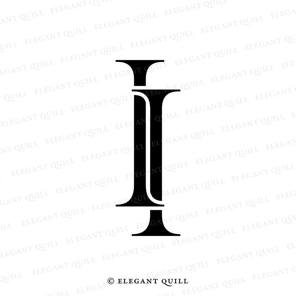 wedding initials logo, II