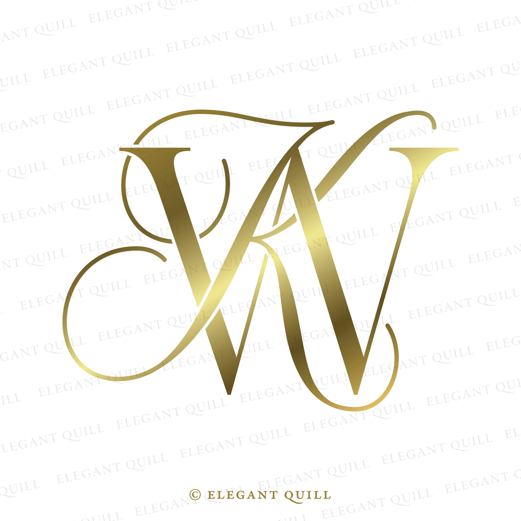wedding initials logo, KW