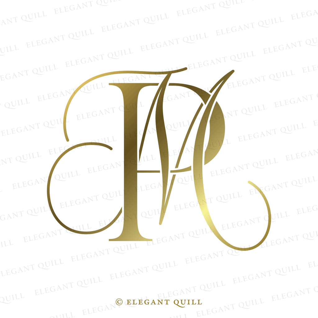 wedding initials logo MP