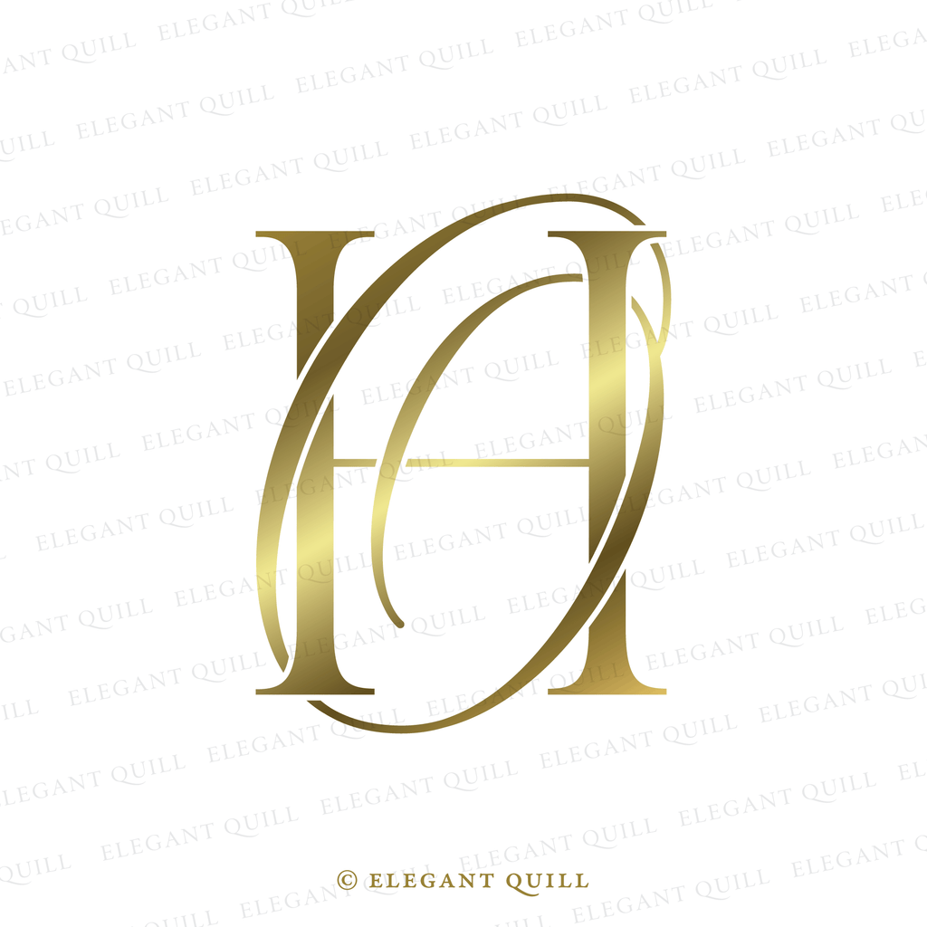 wedding initials logo, OH